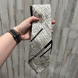 Vintage Brother’s Hand Made Stock Market 1997 Tie Broker Investing